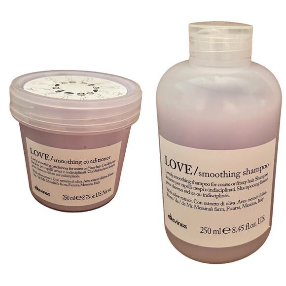 Davines Love Smoothing Shampoo Conditioner Set Smooth Anti Frizz Full Size NEW - Picture 2 of 3